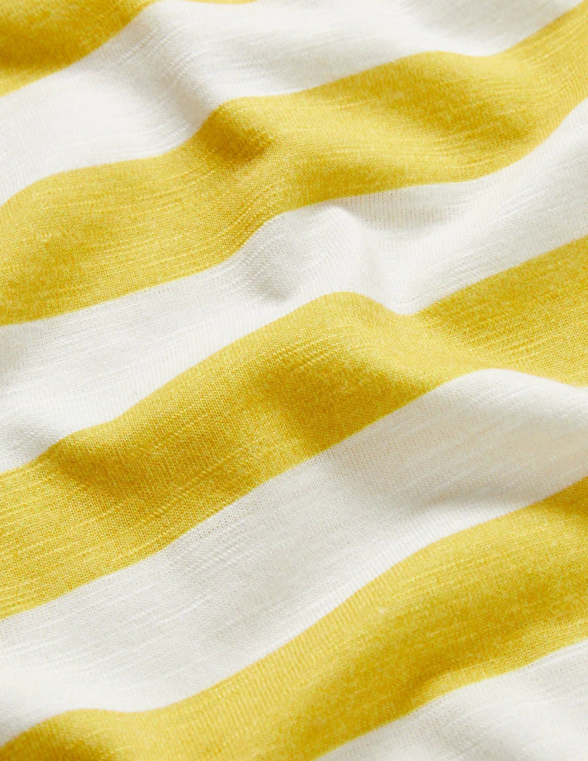 Slub Washed T-shirt-Bright Yellow/Ivory