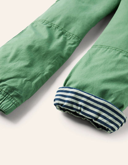Lined Utility Cargo Pants-Rosemary Green