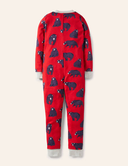 Cosy Sleep All-in-one-Rockabilly Red Bears