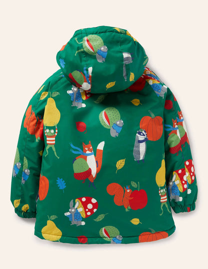 Cosy Sherpa-lined Anorak-Forest Green Bonkers Conkers