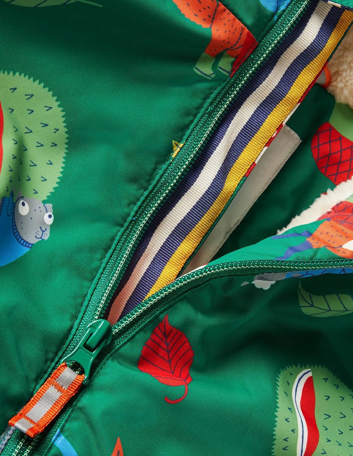 Cosy Sherpa-lined Anorak-Forest Green Bonkers Conkers