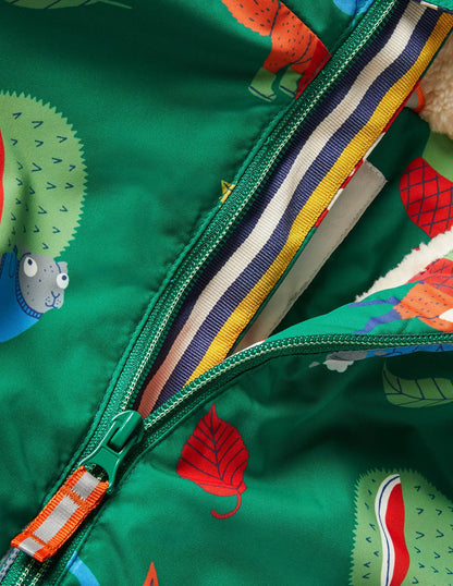 Cosy Sherpa-lined Anorak-Forest Green Bonkers Conkers