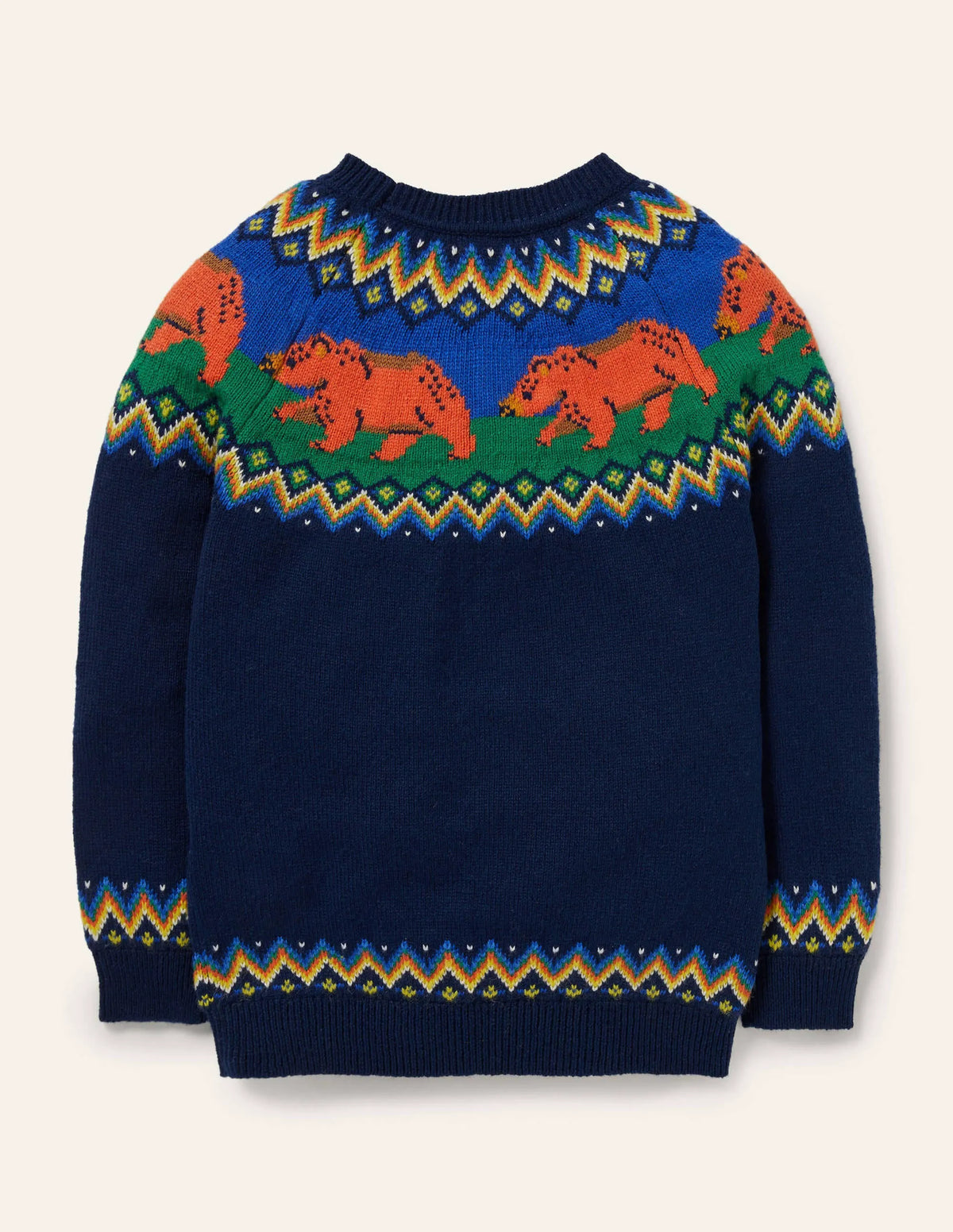 Fair Isle Crew Sweater-College Navy Bears