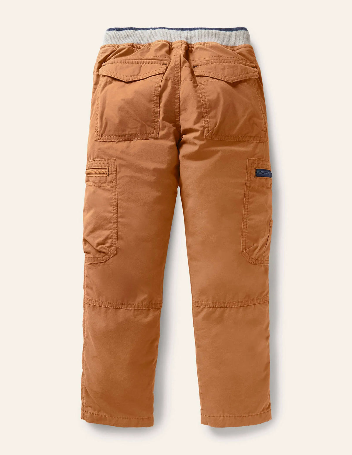 Cosy Lined Cargo Pants-Butterscotch Brown