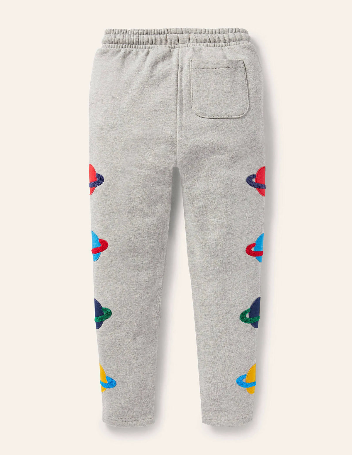 Appliqué Joggers-Grey Marl Space Planets