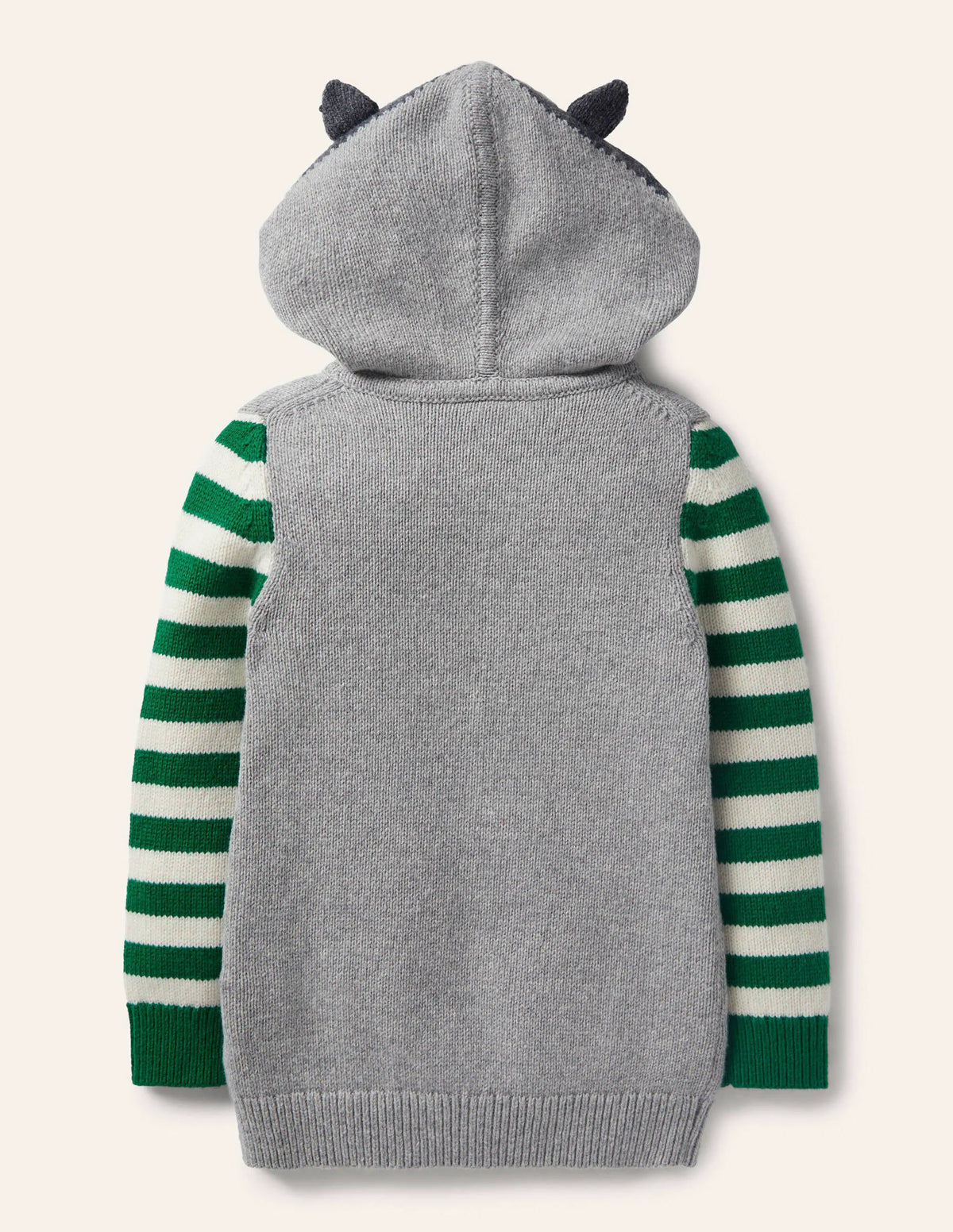 Woodland Knitted Hoodie-Grey Marl Badger