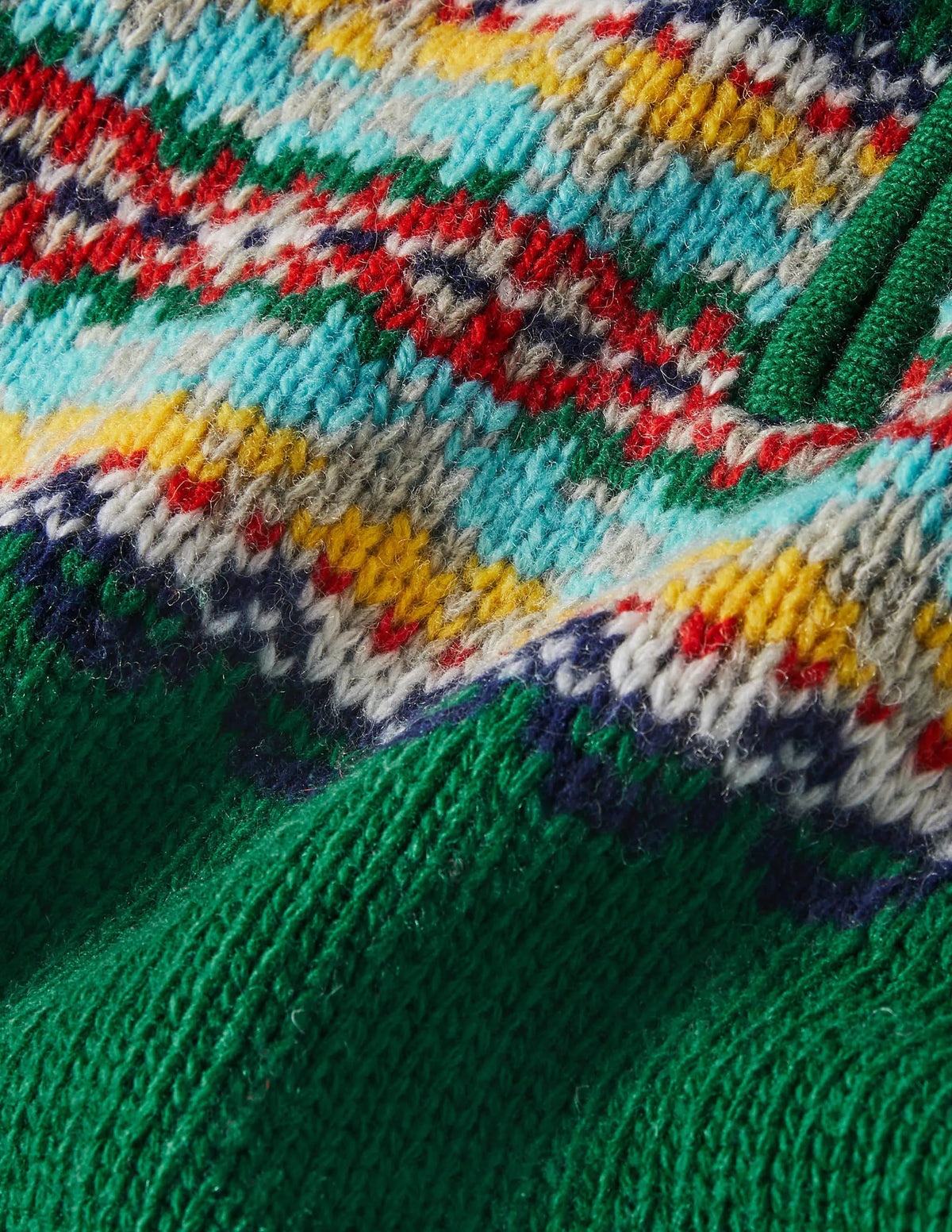 Half-zip sweater-Highland Green Fair Isle