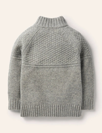 Half-zip sweater-Grey Marl