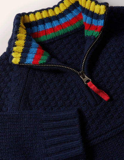 Half-zip sweater-College Navy