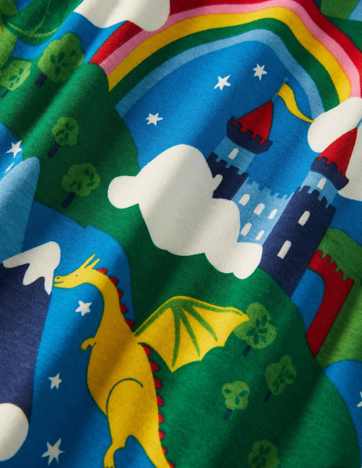 Twin Pack Snug Pajamas-Blue Rainbow Dragon