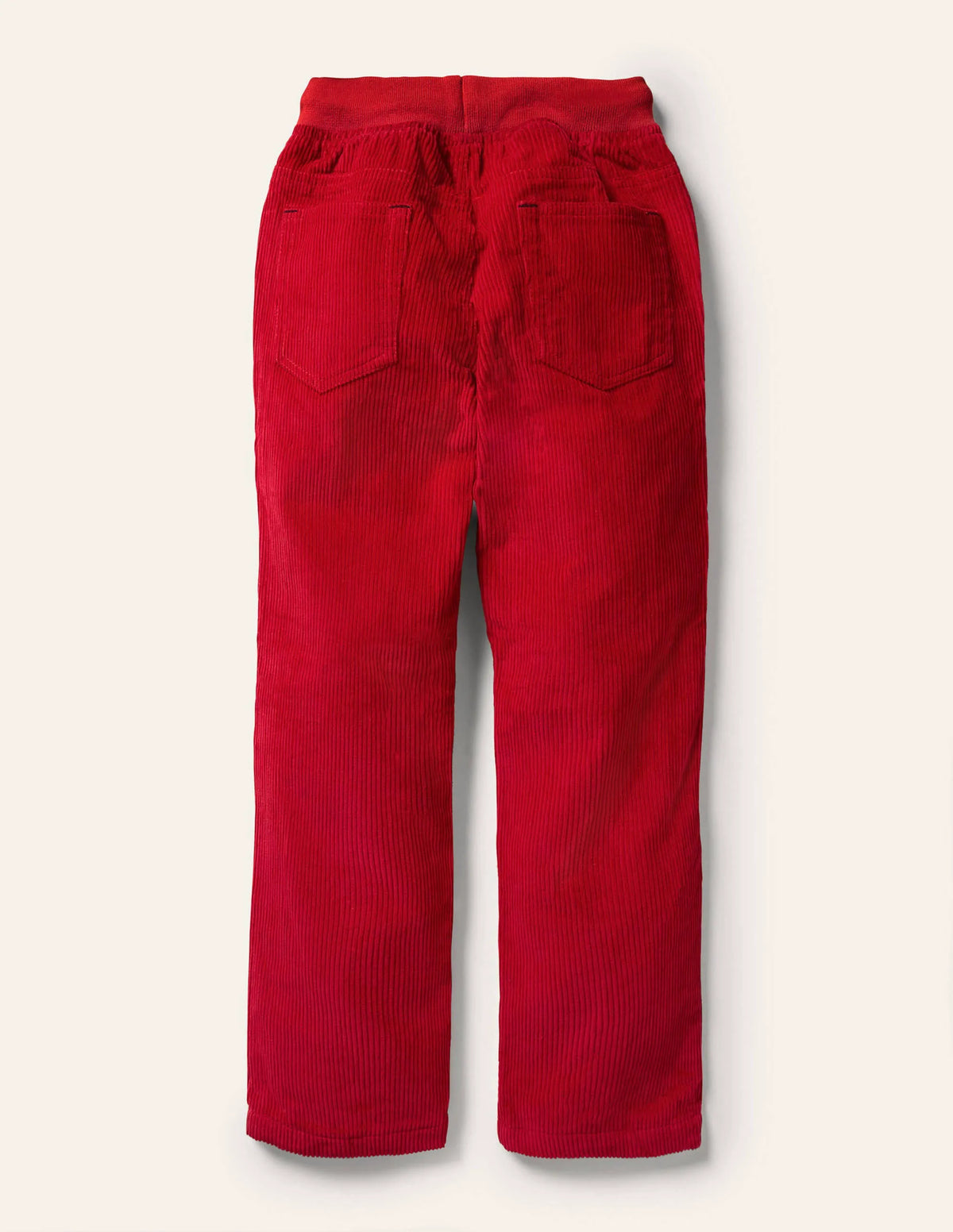 Cosy Lined Cord Pants-Rockabilly Red
