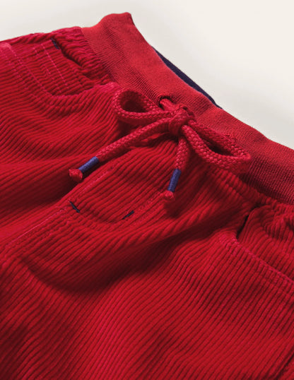 Cosy Lined Cord Pants-Rockabilly Red
