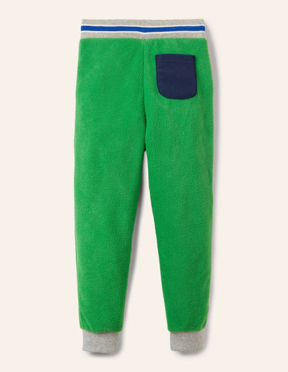 Microfleece Joggers-Highland Green