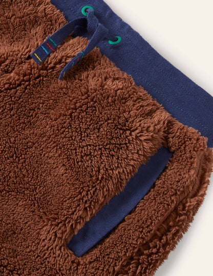 Cosy Teddy Joggers-Brown