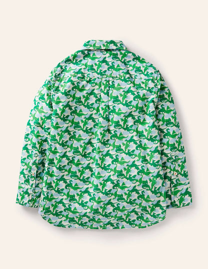 Printed Party Shirt-Highland Green Dragons