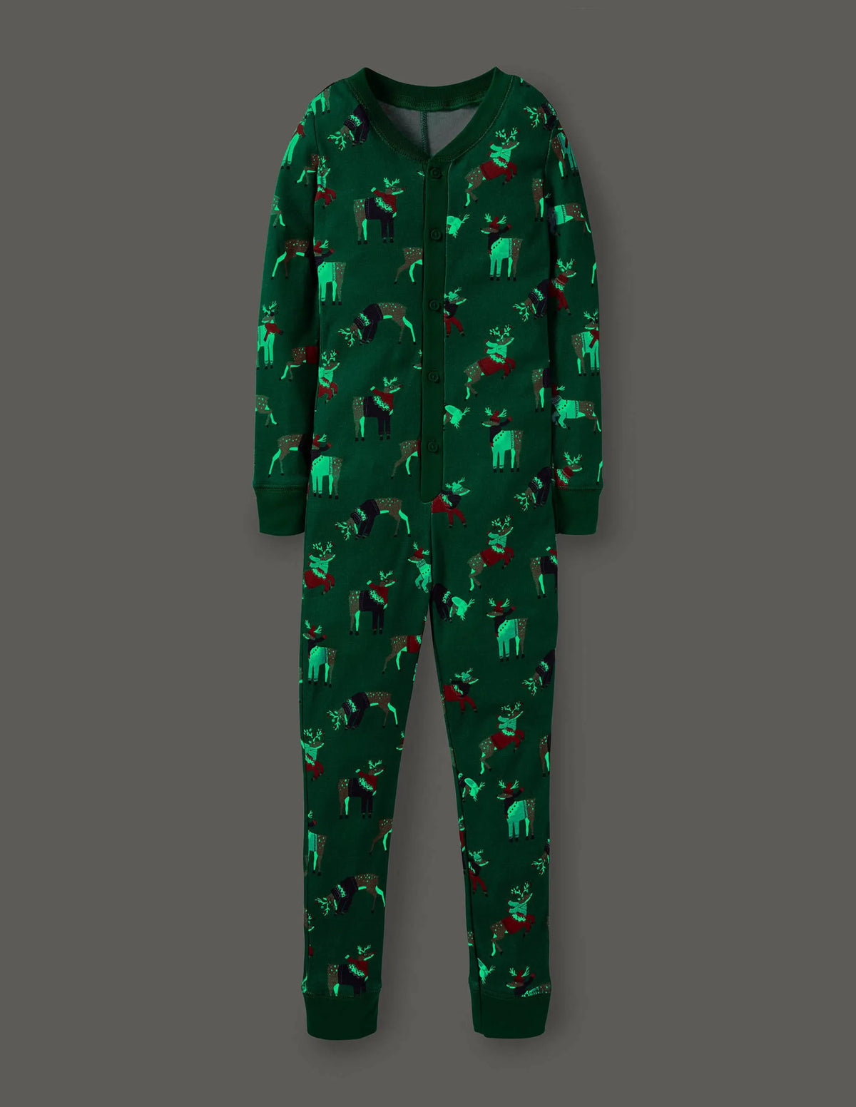 Cosy Sleep All-in-one-Forest Green Reindeer