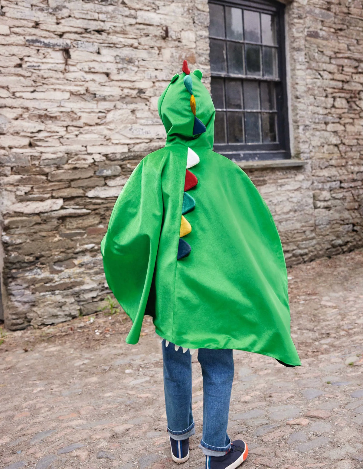 Fancy Dress Velvet Cape-Rich Emerald Dragon