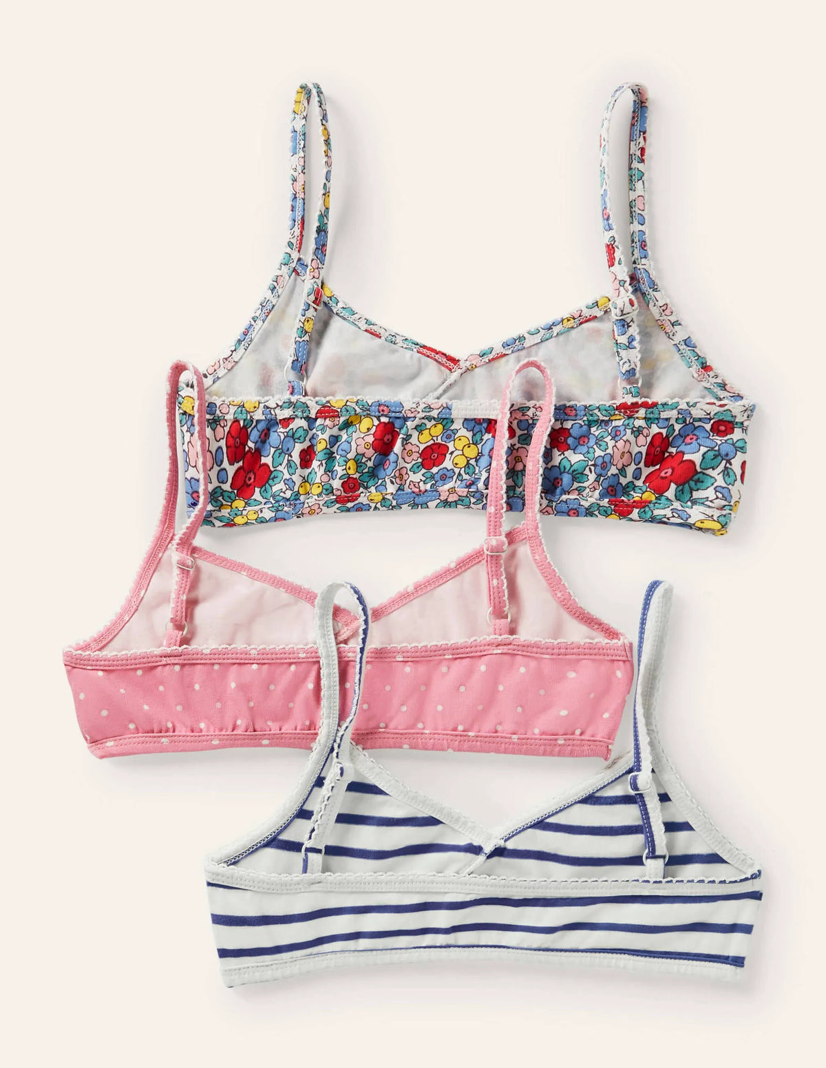 Crossover Training Bra 3 Pack-Multi Floral Spot