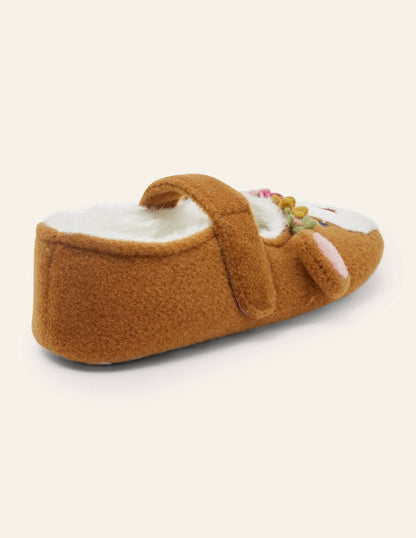 Novelty Slippers-Brown Guinea Pig