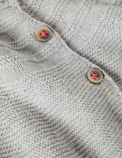 Cotton Cashmere Mix Cardigan-Grey Marl Rainbow
