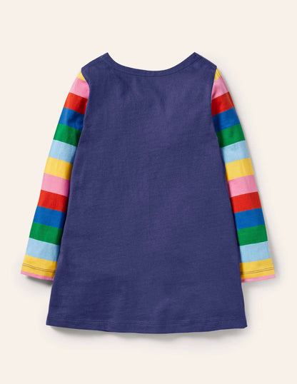 Appliqué Pocket Tunic-Starboard Blue Planets
