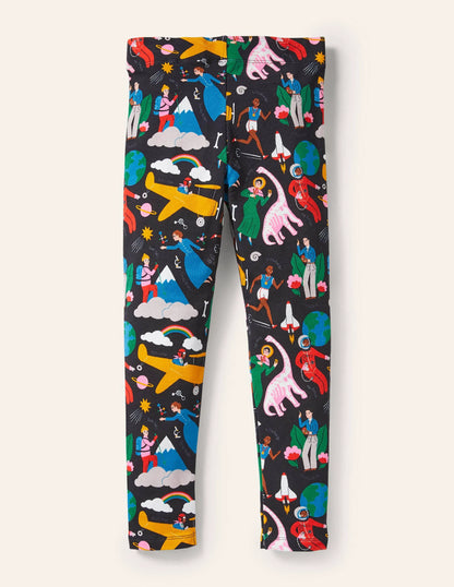 Fun Leggings-Starboard Blue When I Grow Up