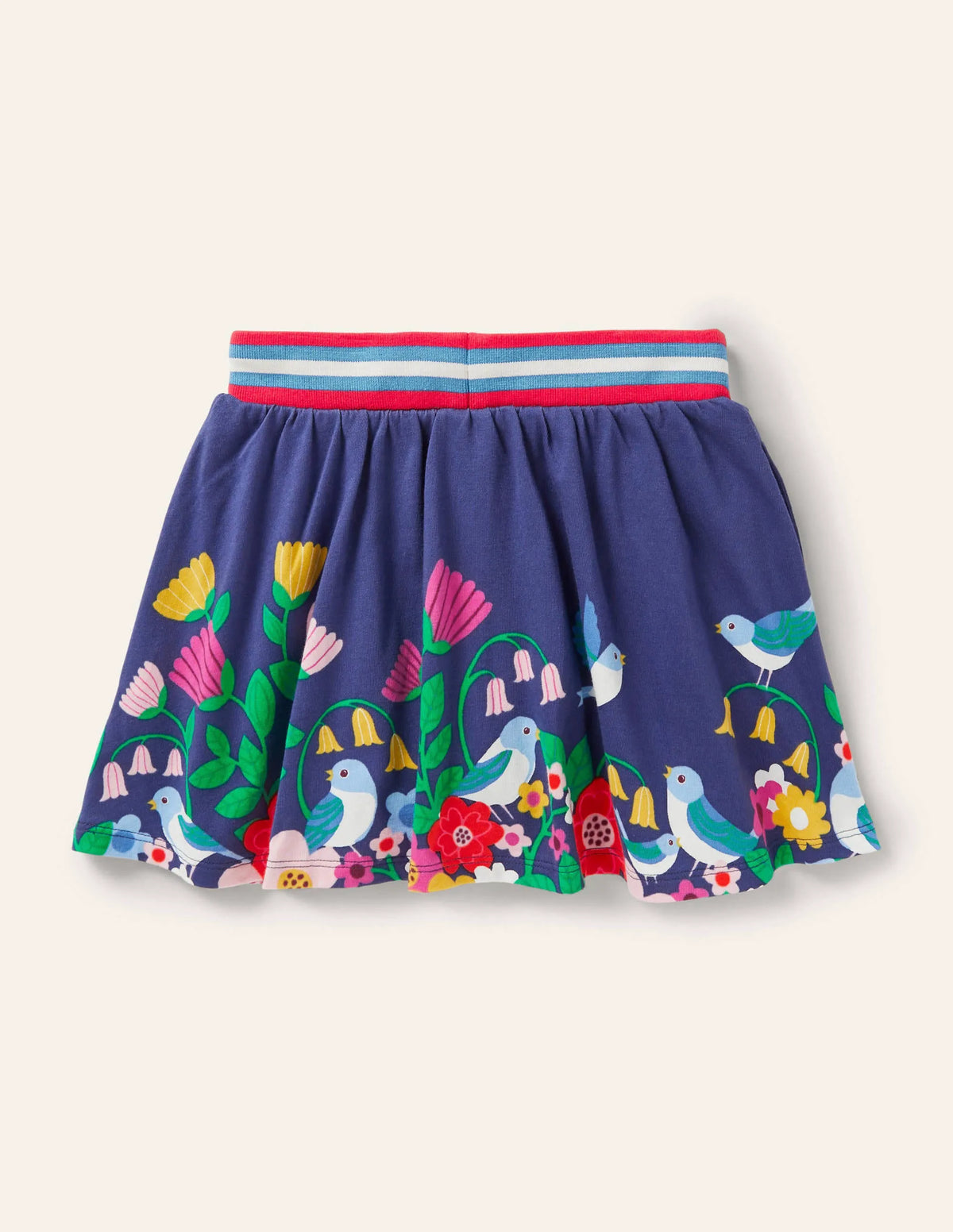 Jersey Skort-Multi Garden Birds