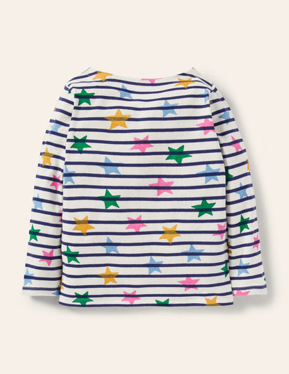 Fun Breton-Ivory/Navy Multi Stars