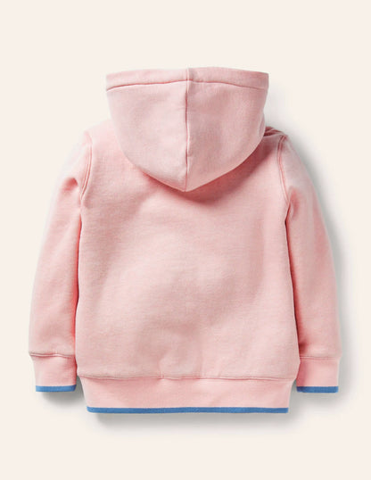 Fun Shaggy-lined Hoodie-Boto Pink Horse