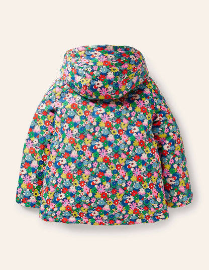 Sherpa Lined Anorak-Multi Paintbox Floral
