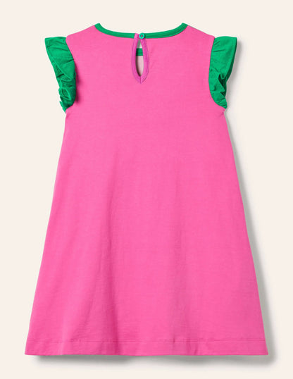 Lift The Flap Jersey Dress-Tickled Pink Tree House