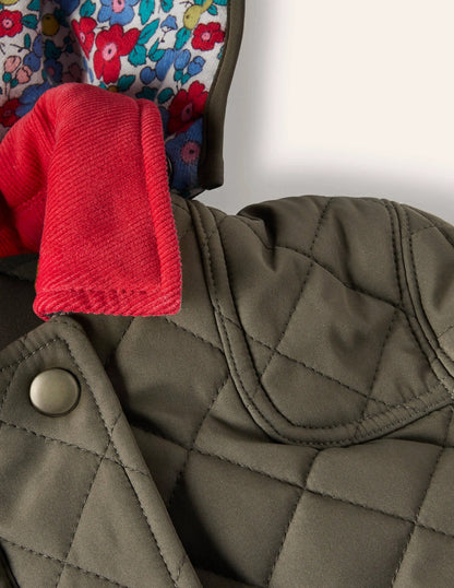 Quilted Jacket-Khaki Green