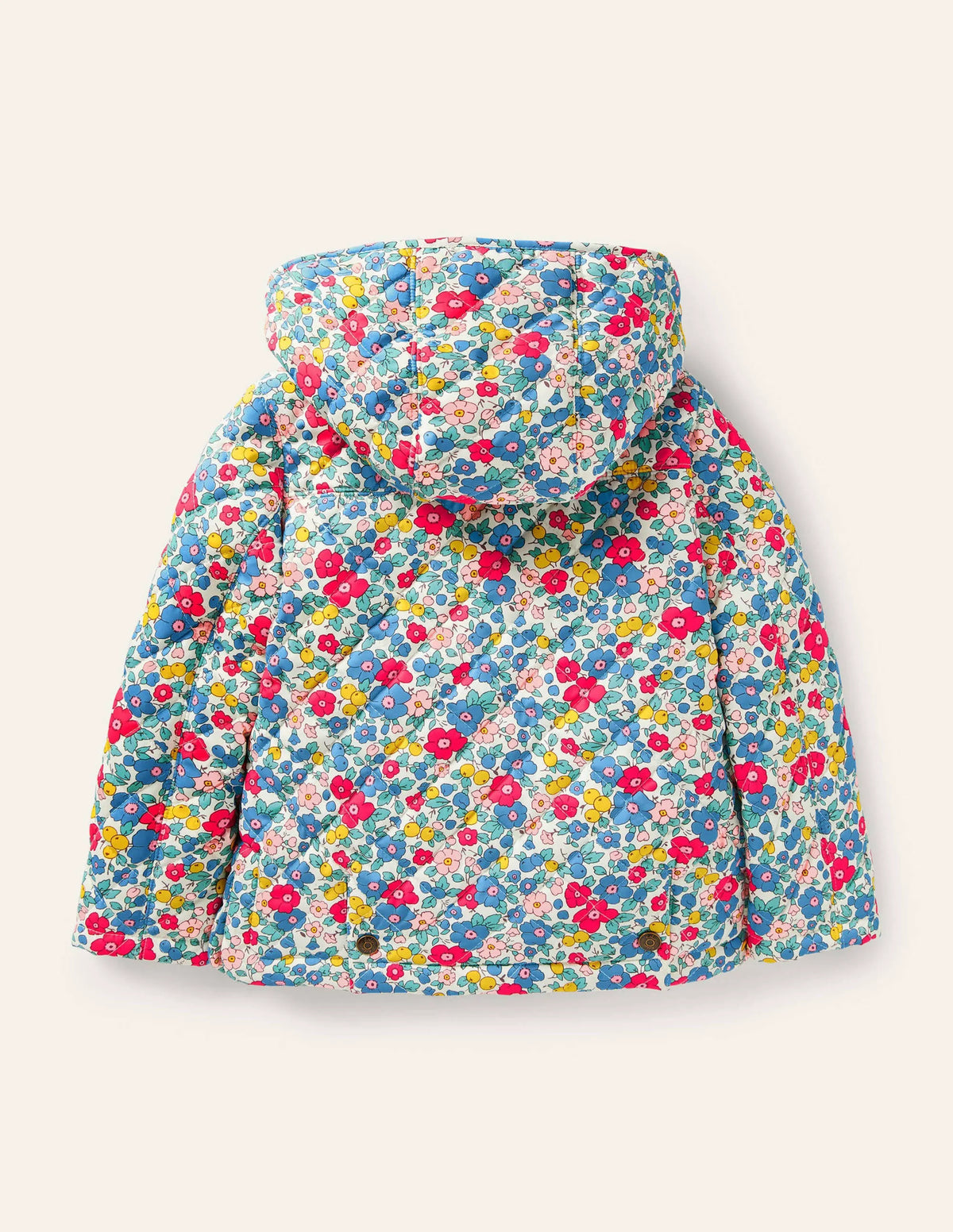 Quilted Jacket-Multi Apple Blossom Floral
