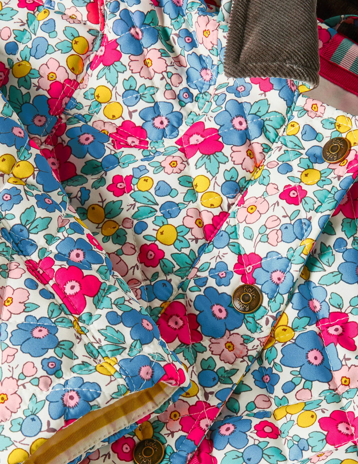 Quilted Jacket-Multi Apple Blossom Floral