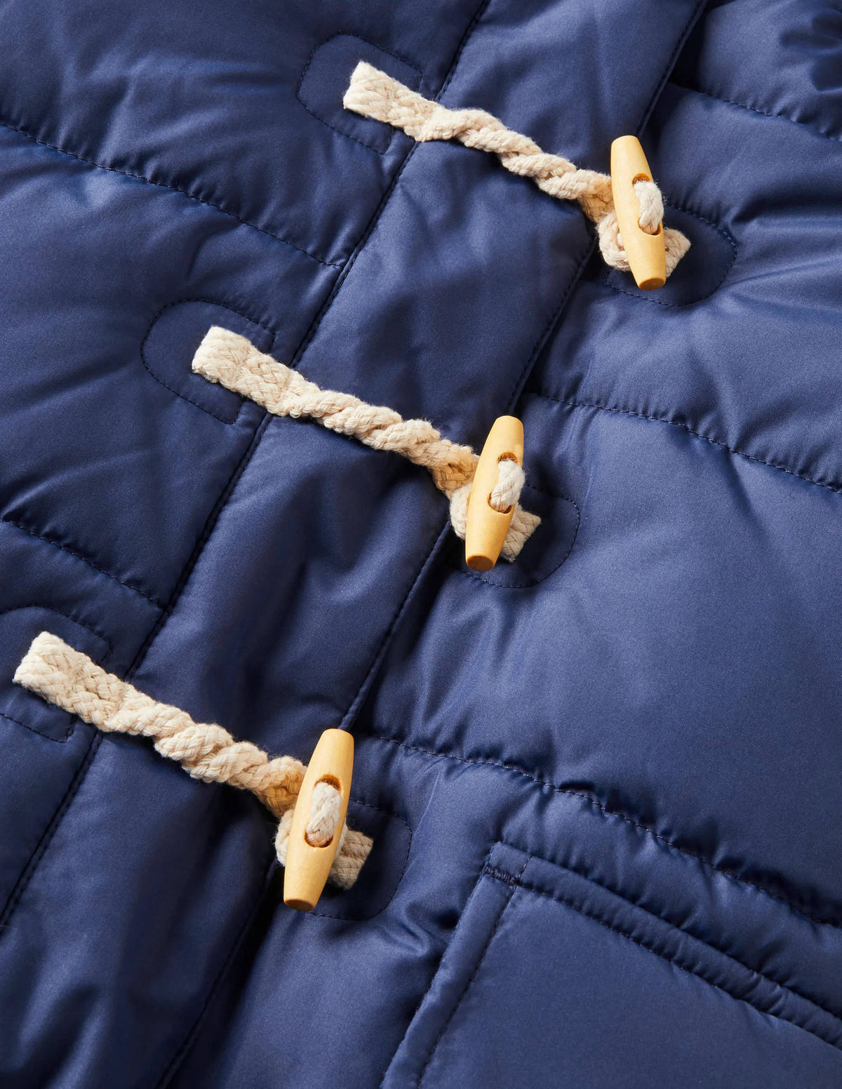 Longline Padded Jacket-College Navy