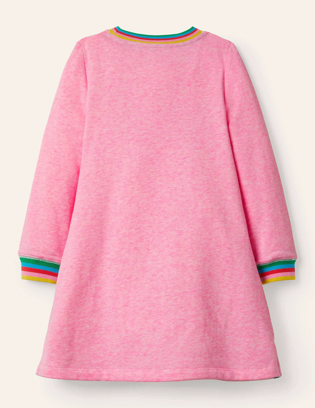 Appliqué Sweatshirt Dress-Bright Petal Pink Friends