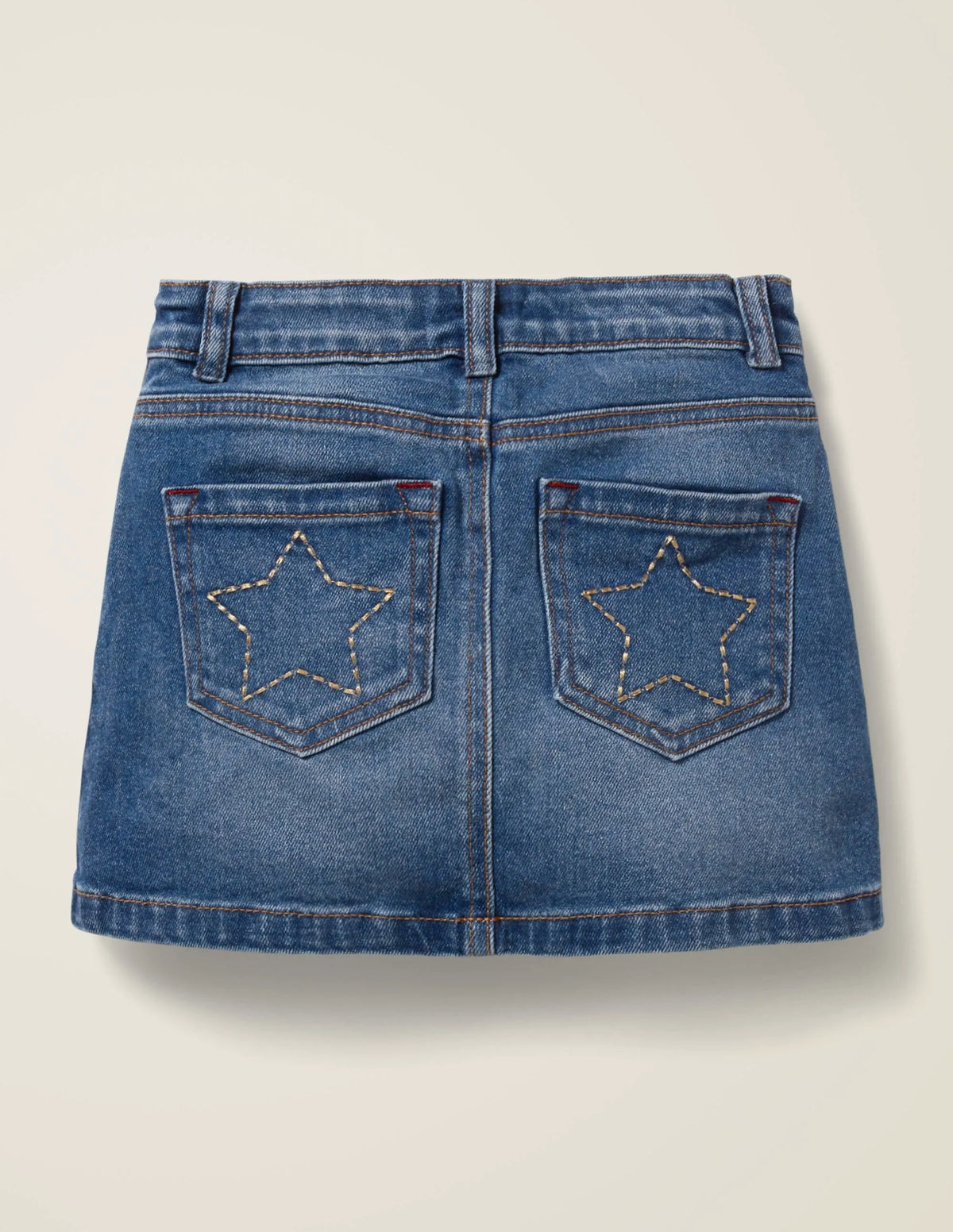 Five Pocket Denim Skirt-Mid Vintage Denim