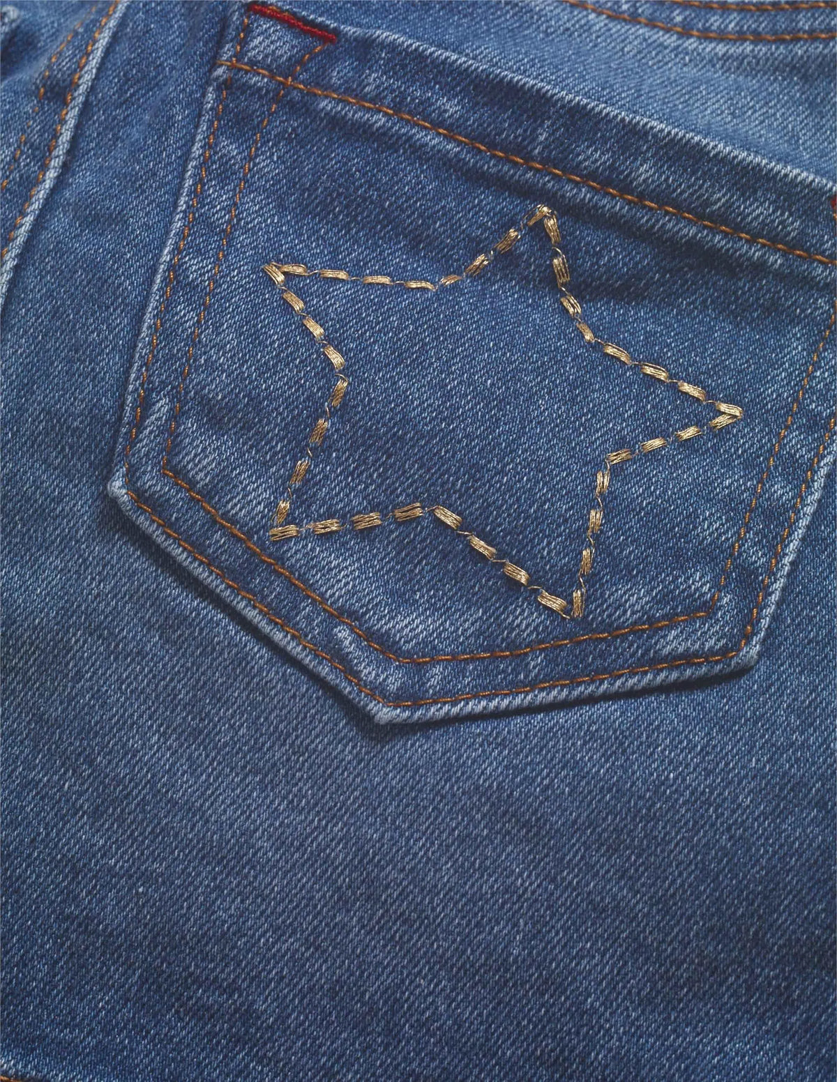 Five Pocket Denim Skirt-Mid Vintage Denim