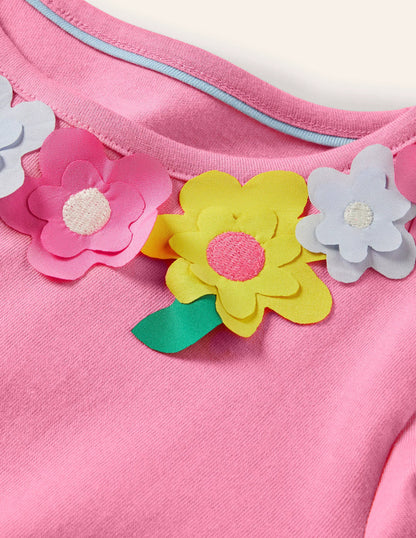 Flutter T-shirt-Pink Lemonade Flowers