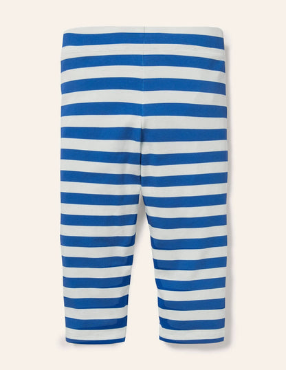 Fun Cropped Leggings-Elizabethan Blue/ Ivory