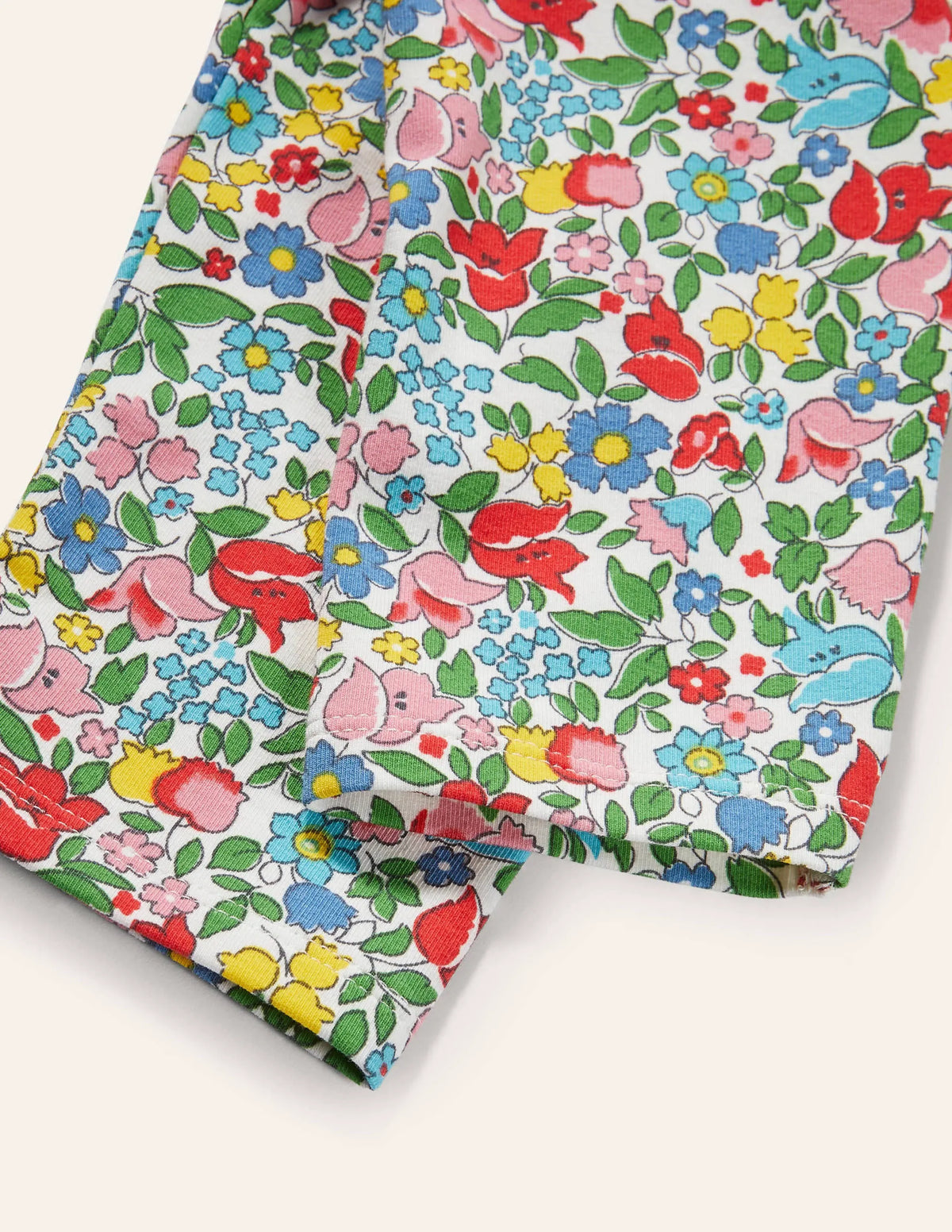 Fun Cropped Leggings-Multi Vintage Ditsy Floral