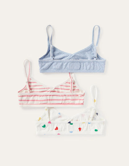Crossover Crop Tops 3 Pack-Multi