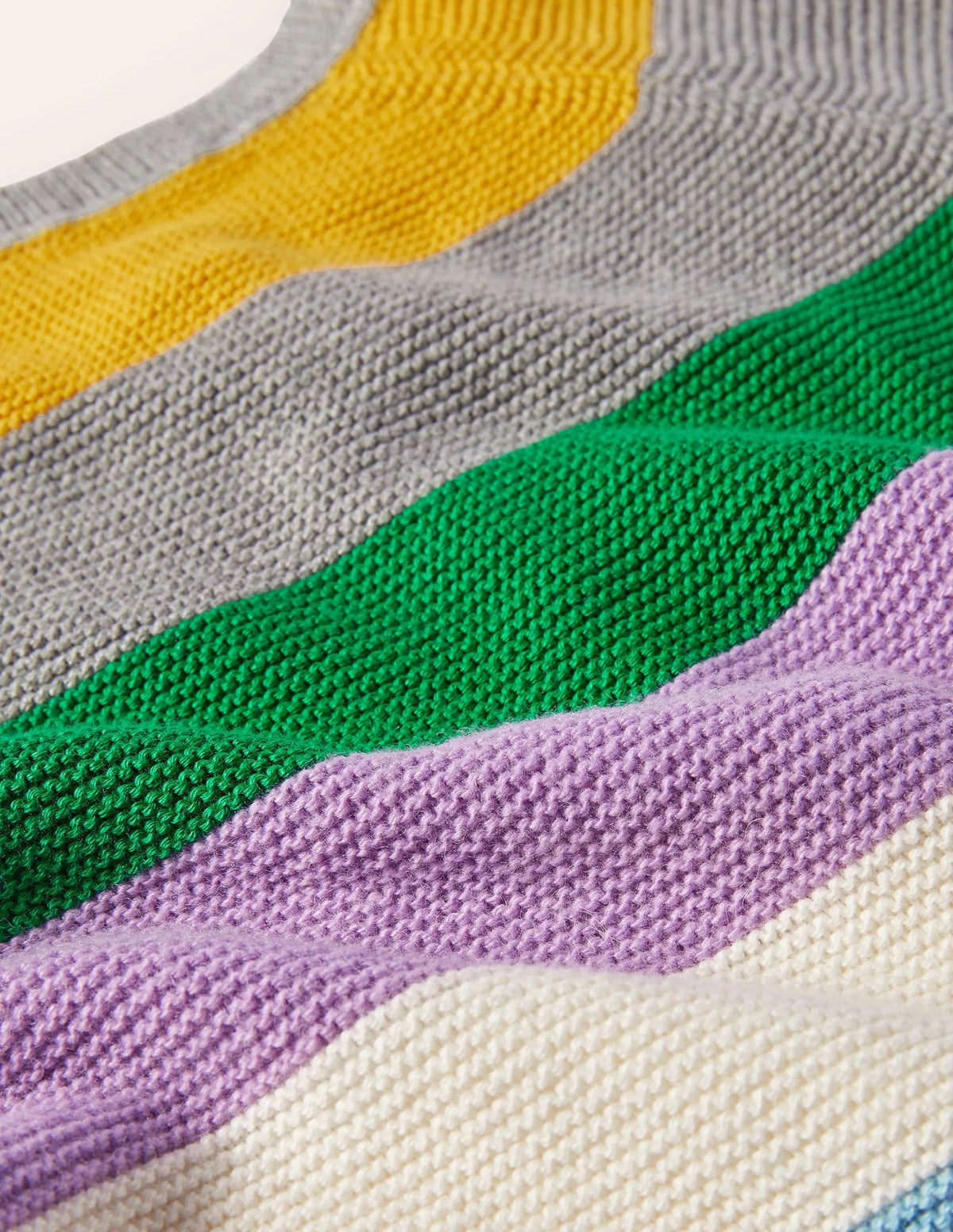Cotton Cashmere Mix Cardigan-Multi Stripe