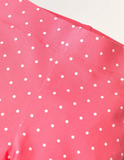 Fun Leggings-Bright Camelia Pink/Ivory Spot