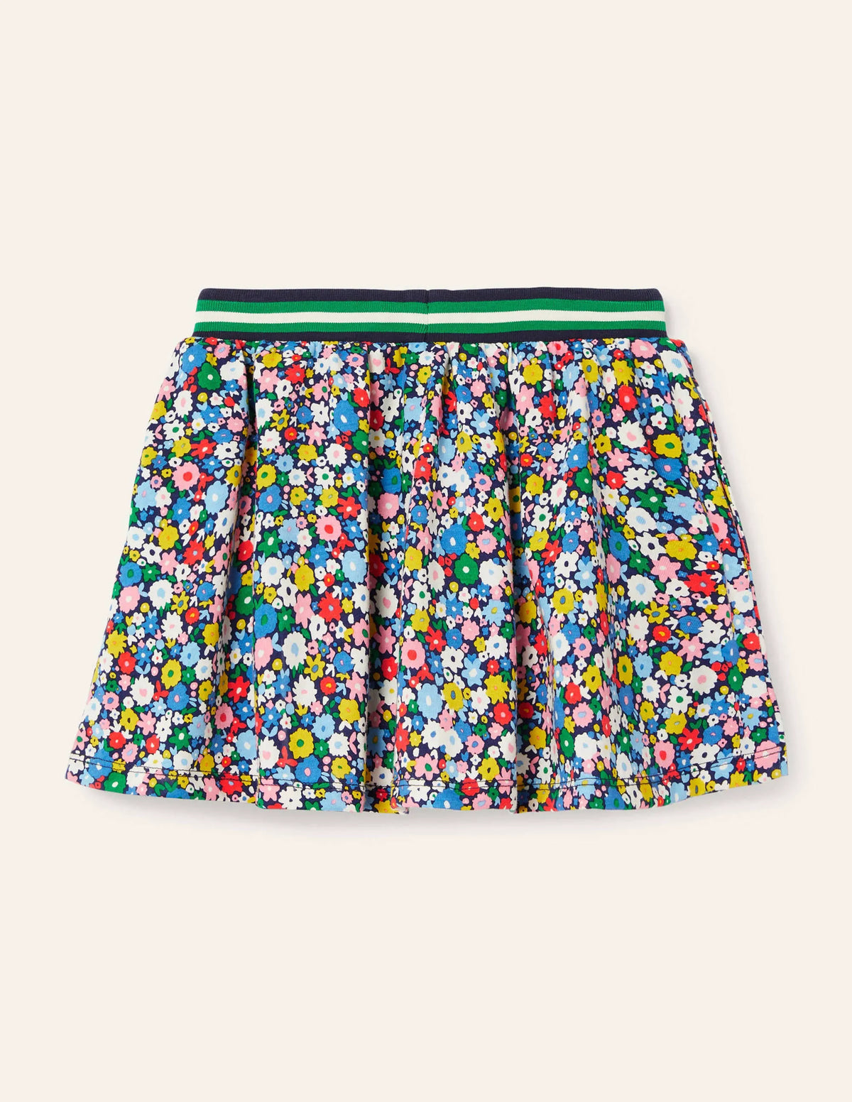 Jersey Skort-Elizabethan Blue Flowerpatch