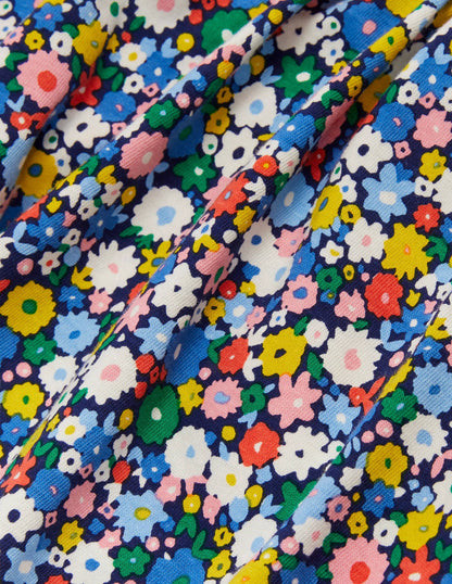Jersey Skort-Elizabethan Blue Flowerpatch
