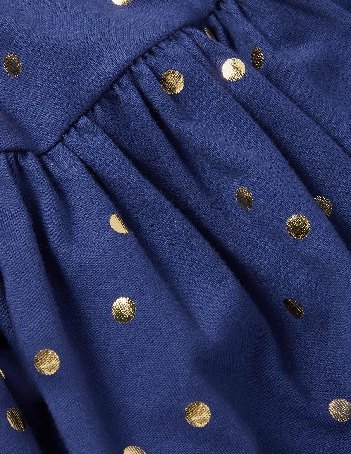 Short Sleeve Fun Jersey Dress-Starboard Blue Gold Spot