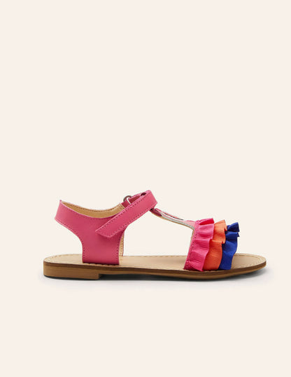 Novelty Leather Sandals-Multi Parrot