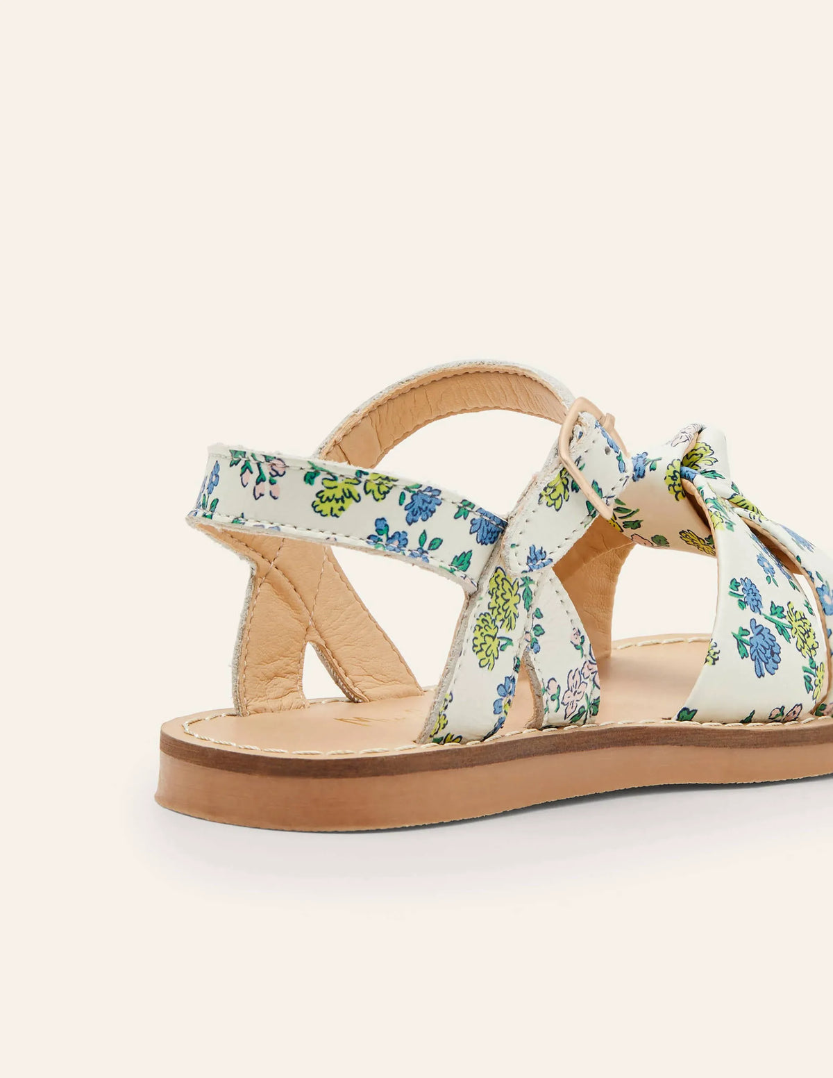 Leather Knot Sandals-Boto Pink Meadow Floral