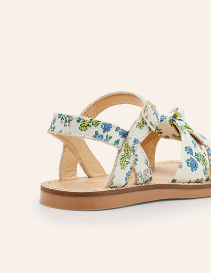 Leather Knot Sandals-Boto Pink Meadow Floral